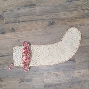 Anthropologie Embellished Christmas Stocking